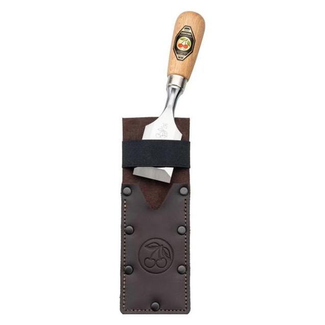 Kirschen Kurzbeitel in Leder- holster, 35 mm (1158000)