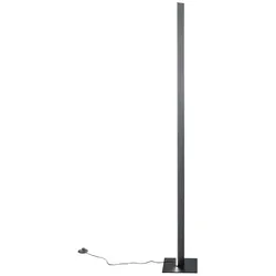Gea Luce Eartha P/T Stehleuchte aus mattschwarzem Aluminium, integrierte 30-W-LED, 1000 lm, dimmbar per Fußschalter, 120° direkter Lichtstrahl – Gealuce