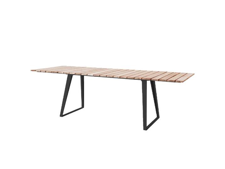 Cane-line Table à manger Copenhagen Teck, support lava grey