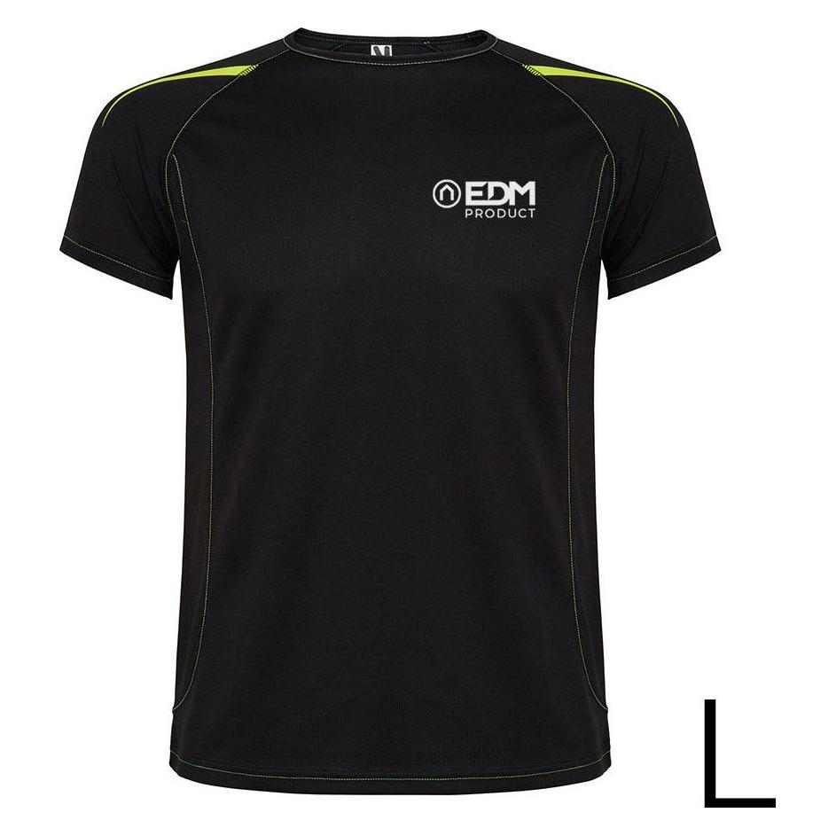EDM Black sports t-shirt size-l roly (L) (57575009)