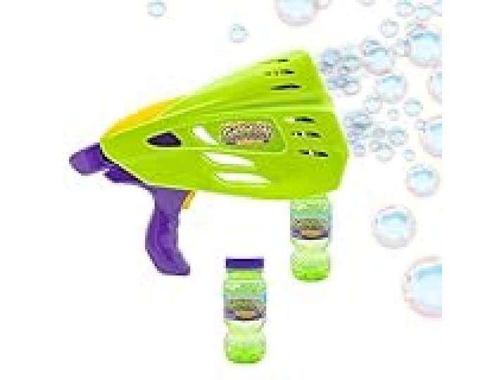 Gazillion Double Bubble Blaster 2-in-1, Handheld Bubble & Freestanding, Bubble Machine for Kids, Parties, Celebrations and Outdoors Plus Party Mode Colour Changing LED Lights Toys & Gifts Ages 3+