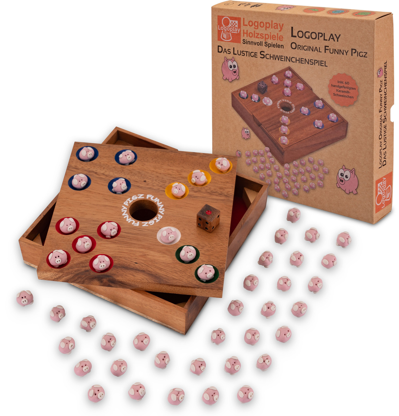 Logoplay Grappige Varkentjes Houten Spel