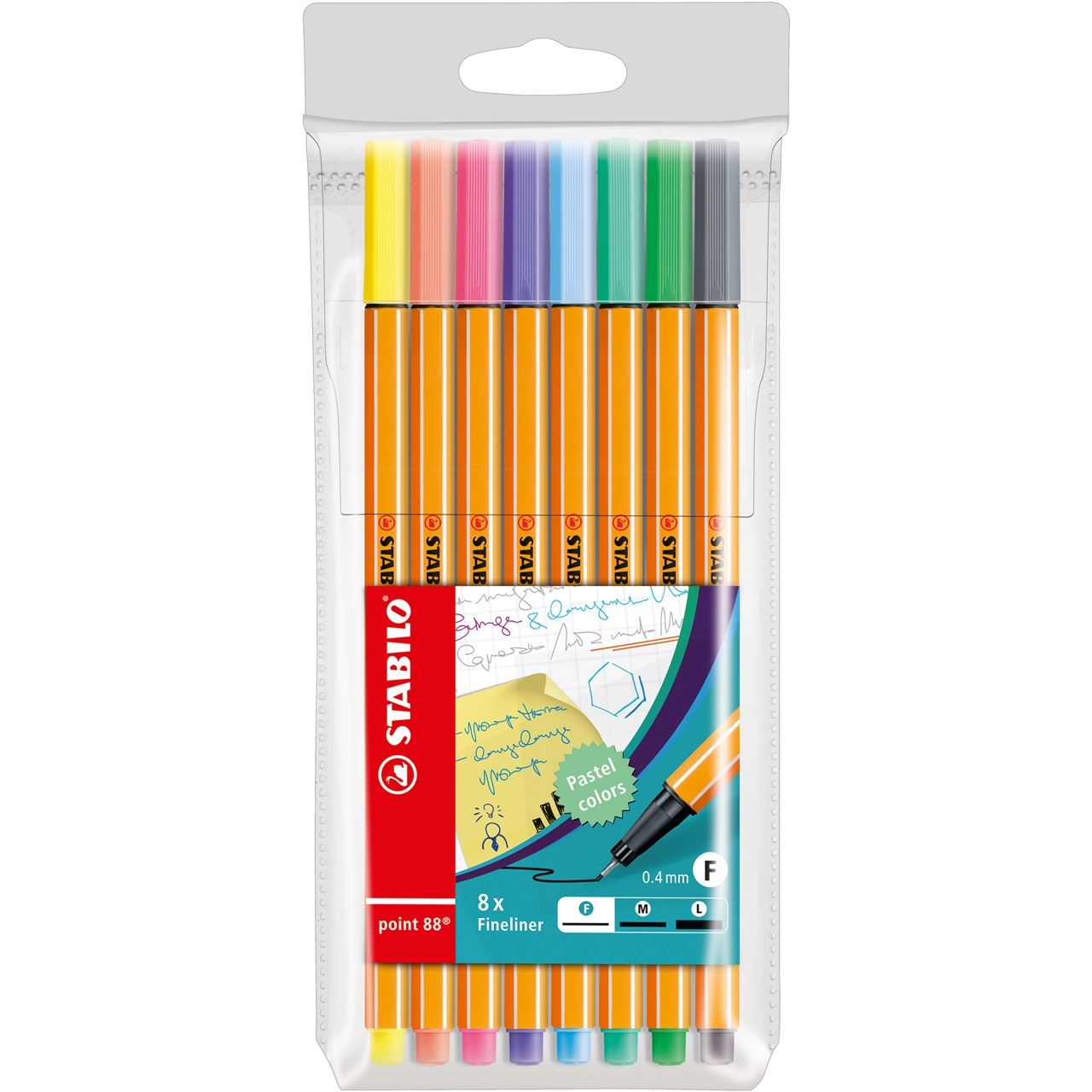 STABILO Point 88 Fineliner farbsortiert 0,4 mm, 8 St.