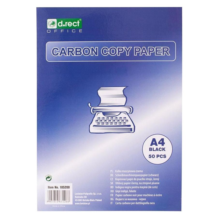 D.Rect Kohlepapier schwarz A4 a'50 (A4, 50 Blätter) (348719)