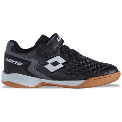 Hallenschuh LOTTO, Mädchen, Gr. 33, schwarz (schwarz, dunkelgrau), Synthetik, mehrfarbig, Schuhe Hallenschuh, - auch für den Hallensport