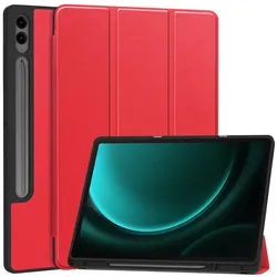 Cover-Discount Galaxy Tab S9+ / S9 FE+ - Smart Case Silikon rot (Samsung Galaxy Tab S10+, Samsung Galaxy Tab S9 FE, Samsung Galaxy Tab S9+), Tablet Hülle, Rot