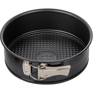 Zenker Backform Black Metallic 6500, mit Flachboden, aus Stahl, Ø 20 cm, schwarz, antihaftbeschichtet, Springform