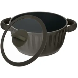 Resto Ascella 94001 Auflaufform Ø 20 cm – 2,6 l recyceltes Aluminium – Antihaftbeschichtung – Induktionsgeeignet – Mit Glasdeckel