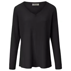 V-Pullover aus 100% Premium-Kaschmir Peter Hahn schwarz, 44