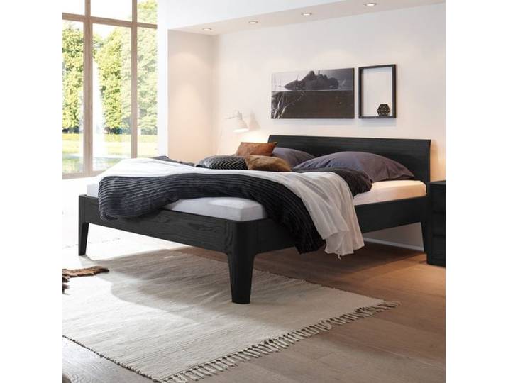 Doppelbett Ambato Eiche Massivholz 180x200cm klassischer Stil, Mit Kopfteil
