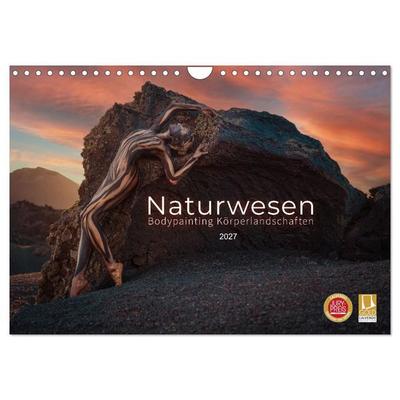 Naturwesen - Bodypainting Körperlandschaften (Wandkalender 2027 DIN A4 quer), CALVENDO Monatskalender