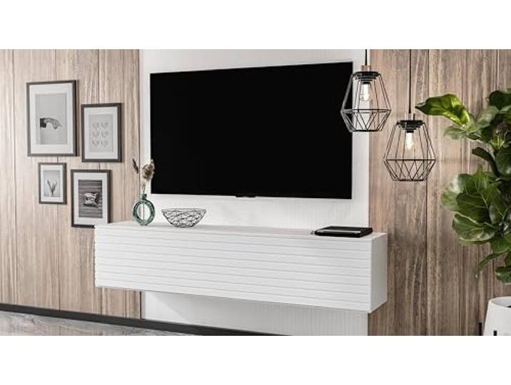 AXLIVING Lowboard ZIVOLLI Weiß/Weiße, Lamellenfront Maße: B160 x T40 x H34 cm. Gewicht: 25 kg. Montagezubehör und Anleitung im Lieferumfang enthalten. Lamellenfront.