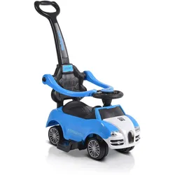 Moni Rutschauto 2 in 1 Rider 308, Rutscher mit Griff, Lehne, Bügel, Fußstütze blau