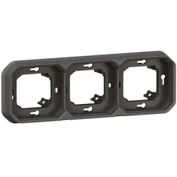 Legrand 069608L Plexo New FRUP 3-fach horizontal und vertikal Tragring, in der Farbe: Anthrazit