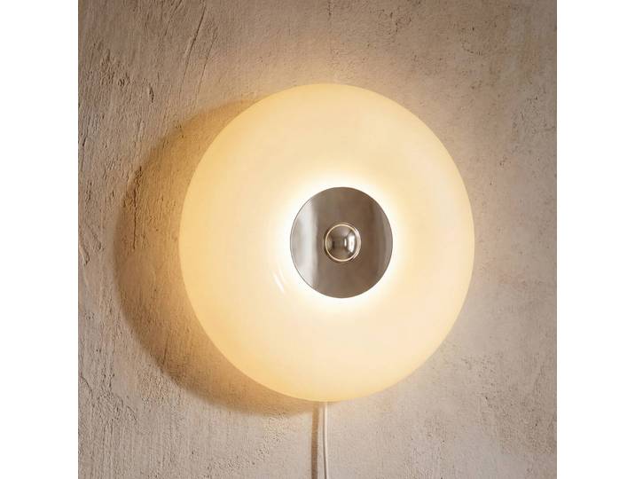 OSRAM Wandlampe Decor Lunea, dimmbar, weiß / opal, für Wohn- / Esszimmer, Glas, Modern, Wandleuchte, Wandlampe Innen