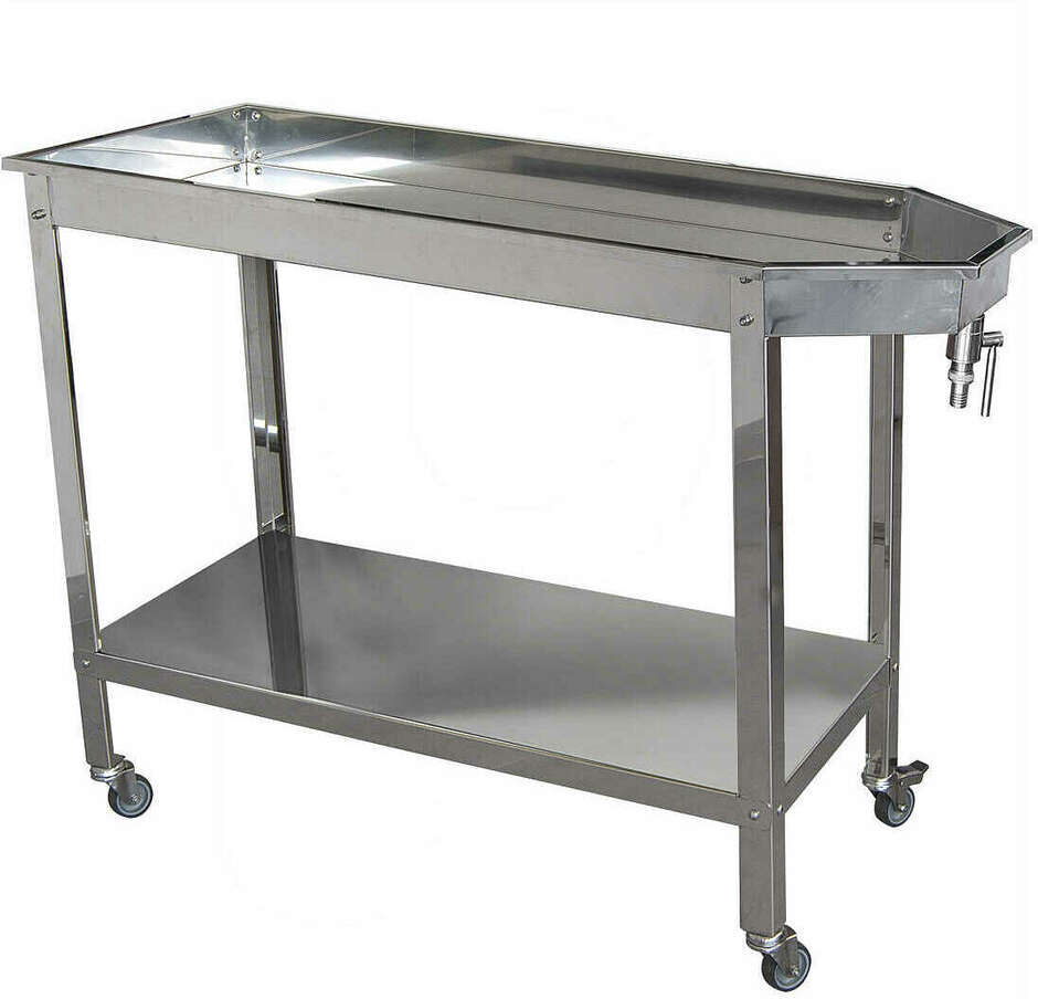 Polsinelli Table d'égouttage en acier inoxydable 1000X500 avec étagère