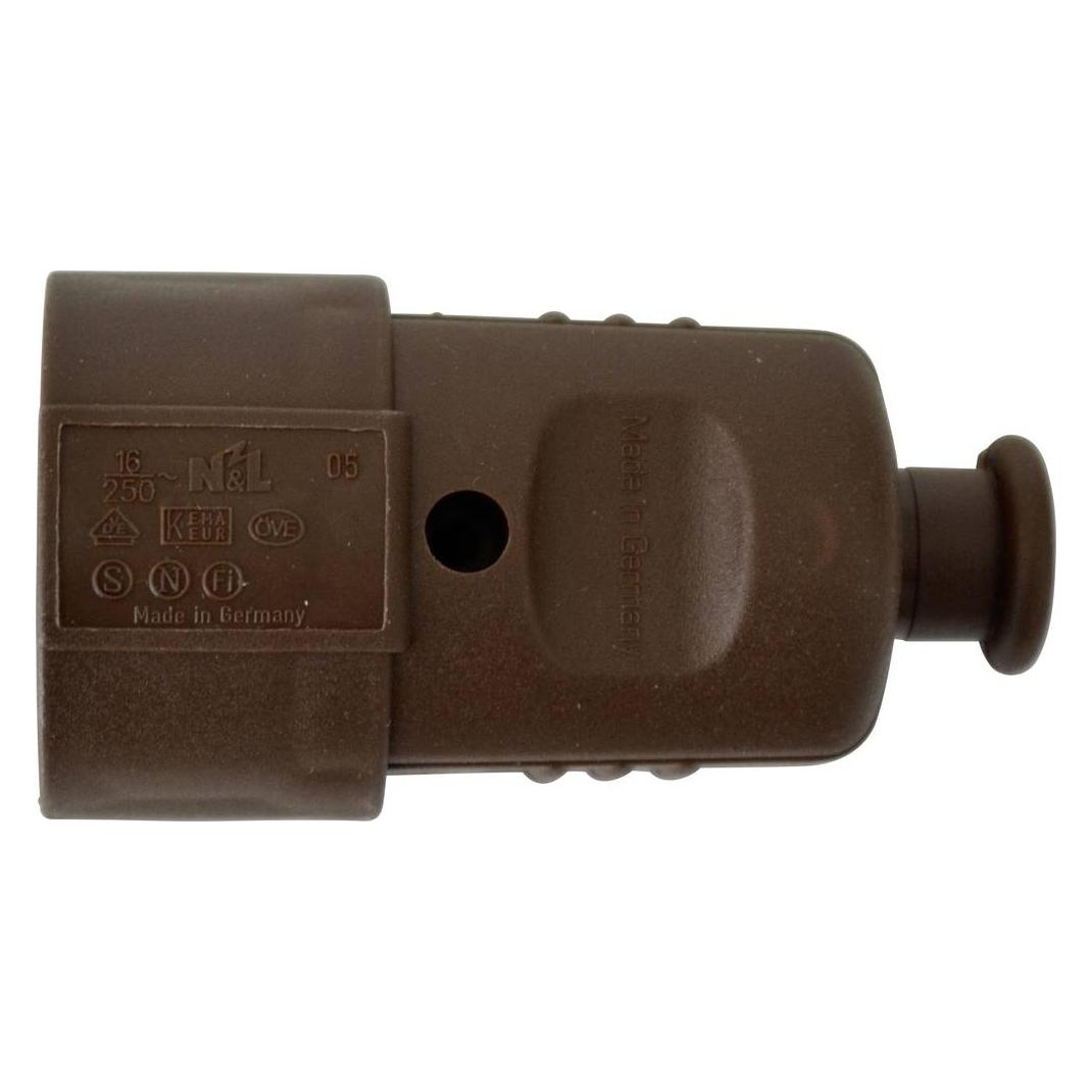 N&L Elektrotechnik N & L 17262 Schutzkontaktkupplung Kunststoff 230 V Braun (17262)