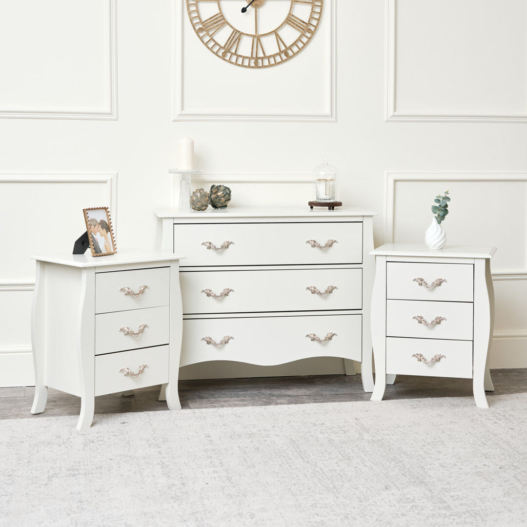 ClassicLiving Adamina 3 Piece Bedroom Set Cream