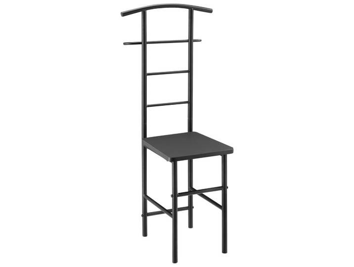[en.casa] Herrendiener Anaheim, Dunkelgrau, Metall, 45x107x45 cm, Schlafzimmer, Kleiderständer