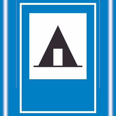 HB-Druck Zeltplatz Schild A4 Rückseite selbstklebend