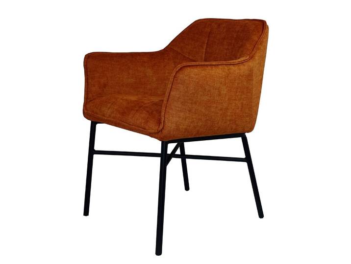 Armlehnenstuhl Zazid 65 x 83 x 60cm Schwarz/Cognac