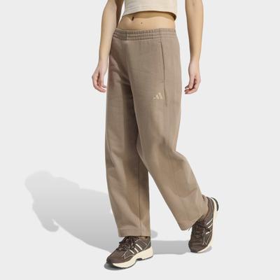 Sporthose ADIDAS SPORTSWEAR "ADIDAS KIT, KLEINES LOGO, BARREL-DESIGN", Damen, Gr. S, N-Gr, braun (khaki six, normal, gr.), Obermaterial: 100% Baumwolle, Hosen Sporthose, Barrel-Optik, schwere Premium-Qualität, robuste Stoffstruktur