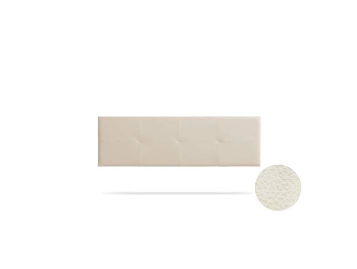 Kopfteil gepolstert Altea Kunstleder 90x50x5 cm - Eierschale - Moonia, Birkefarben, Holz, 90x5x50 cm, Bett-Kopfteile