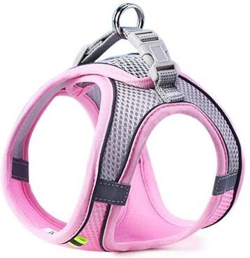 Multisell Products Hub Reflective Adjustable Pet Harness For Small & Medium Dogs Breathable Vest For Outdoor Walking pink s