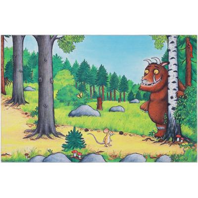 Kinderteppich DER GRÜFFELO "Mouselo GR-0170", bunt, B:140cm H:6mm L:220cm, Baumwolle, Polyester, Teppiche, Kinderteppich, aktueller Grüffelo Teppich, Kurzflor mit hohem Baumwollanteil