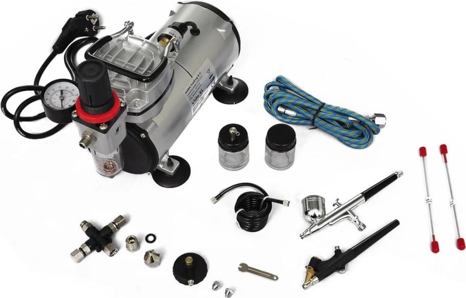 vidaXL Airbrush Professionele Set met 2 spuitpistolen