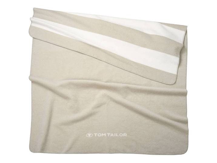 Couverture Jacquard 150 x 0 x 200cm Blanc/Beige/Beige/Blanc Tissu mélangé
