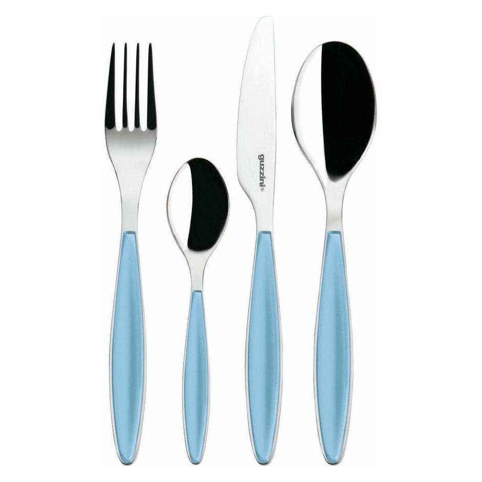 Guzzini 23000081 Fratelli Feeling Besteckset 24-teiliges ABS meeresblau (24 Stk., Besteck Set) (31337710)