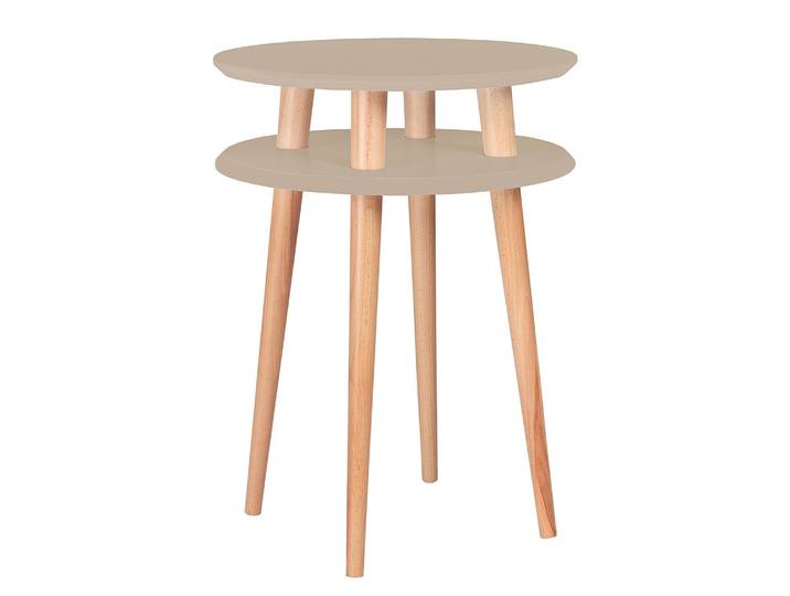 Bout de canapé Ø 45cm Marron/Beige