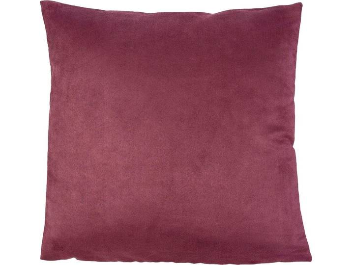 Dekokissen GÖZZE Alcatraz , rosa (altrosa, unifarben), B:50cm L:50cm, Obermaterial: 100% Polyester, Dekokissen_Sitzkissen_Kissenhüllen, Dekokissen, in Wildlederoptik
