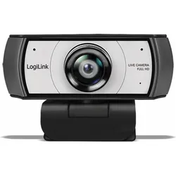 LogiLink 30 fps, f/2.4, 120°, USB (2 Mpx), Webcam, Schwarz, Silber