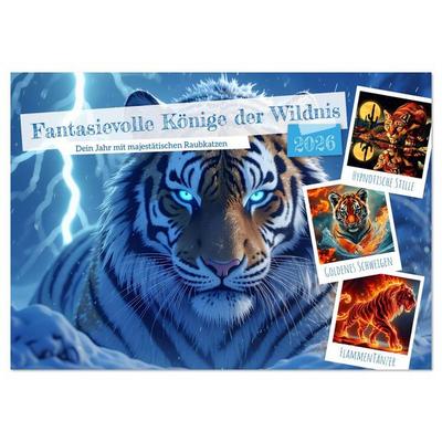 Fantasievolle Könige der Wildnis (Wandkalender 2026 DIN A2 quer), CALVENDO Monatskalender