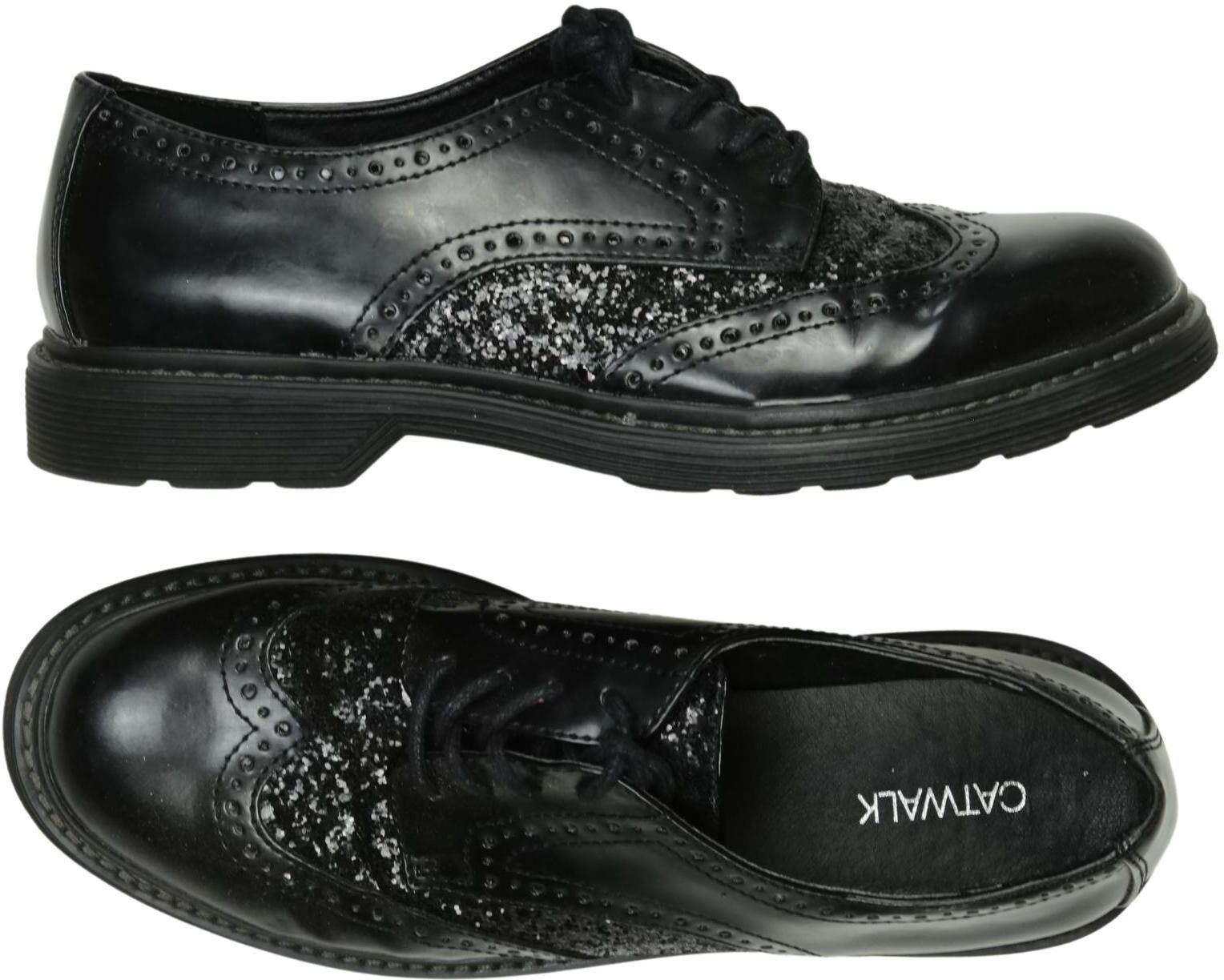 Catwalk Damen Halbschuh, Schwarz, Gr. EU 39, Kunstleder - Second Hand