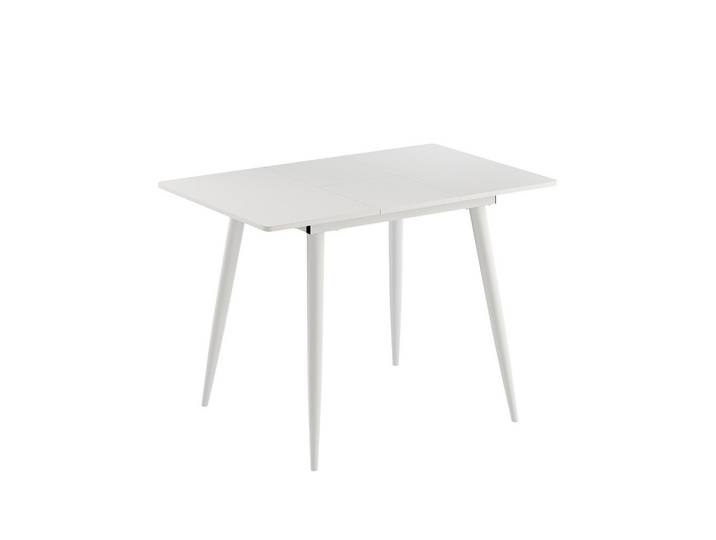 Vicco Esstisch Beaver, Weiß, 80-110 x 70 cm ausziehbar, Holzwerkstoff, Rechteckig, 80x75x70 cm, Esszimmer, Esstische