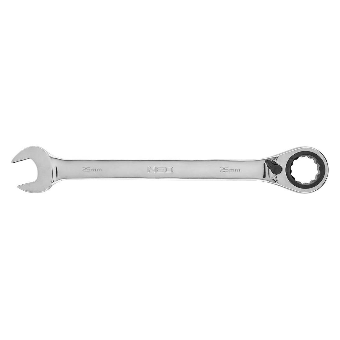 Neo Ringschlüssel (Ratschen-Maulschlüssel mit Schalter 25 mm) (25 mm) (TOP-09-337)