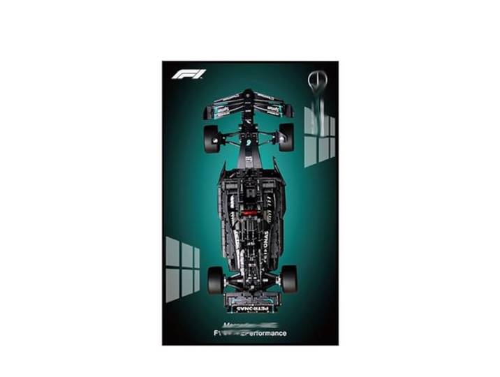 SONNIES Display-Wandtafel für Lego 42171 F1 Rennmodell, dekorative Displaypaneele für Lego-Auto, Wandmontage, Geschenk (nur Displaywand, kein Modell) (Option 1)
