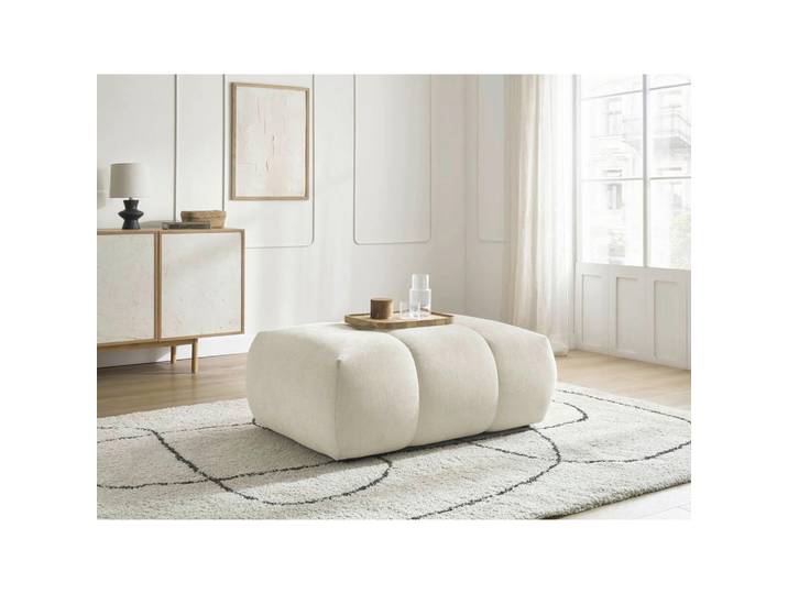 Hocker Fuji, Beige, Kunststoff, rechteckig, 112x44x80 cm, Wohnzimmer, Hocker, Sitzhocker