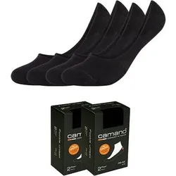 CAMANO Herren Socken Online comfort Footies 4p, Größe 39-42 in Schwarz Schwarz
