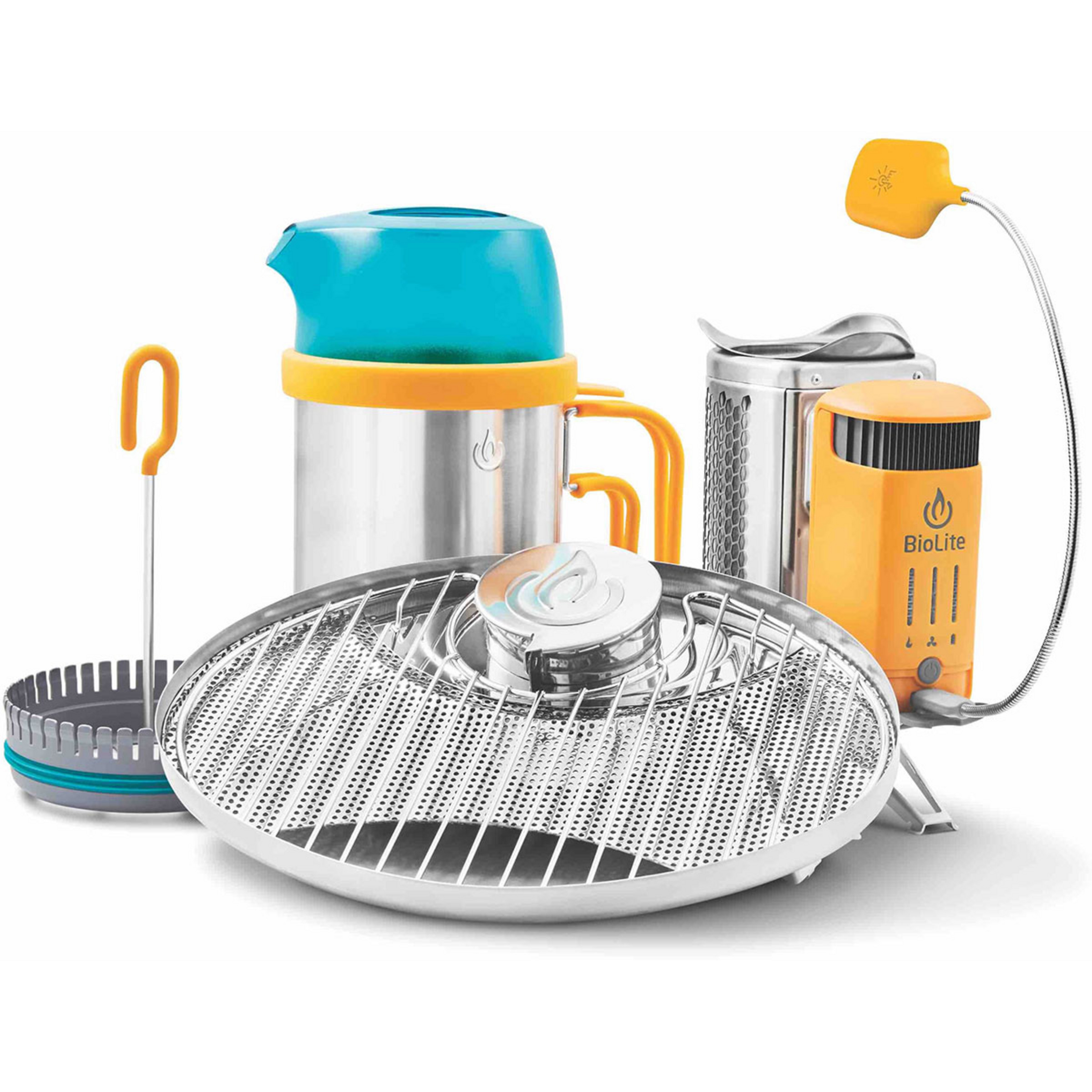 Biolite CampStove Kocher Set Campingkocher Zubehör silber Camping | Reise
