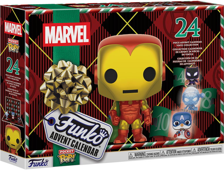 Funko Pocket Pop! Marvel 24 Day Advent Countdown Calendar - 24 Miniature Vinyl Collectibles - Ages 3 and Up