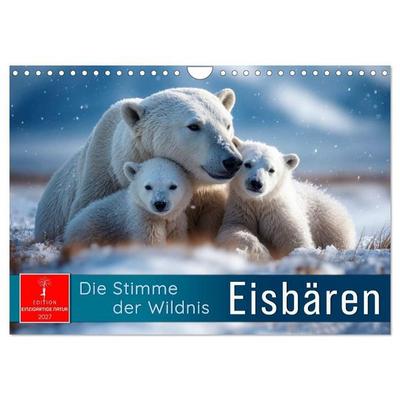 Eisbären - die Stimme der Wildnis (Wandkalender 2027 DIN A4 quer), CALVENDO Monatskalender