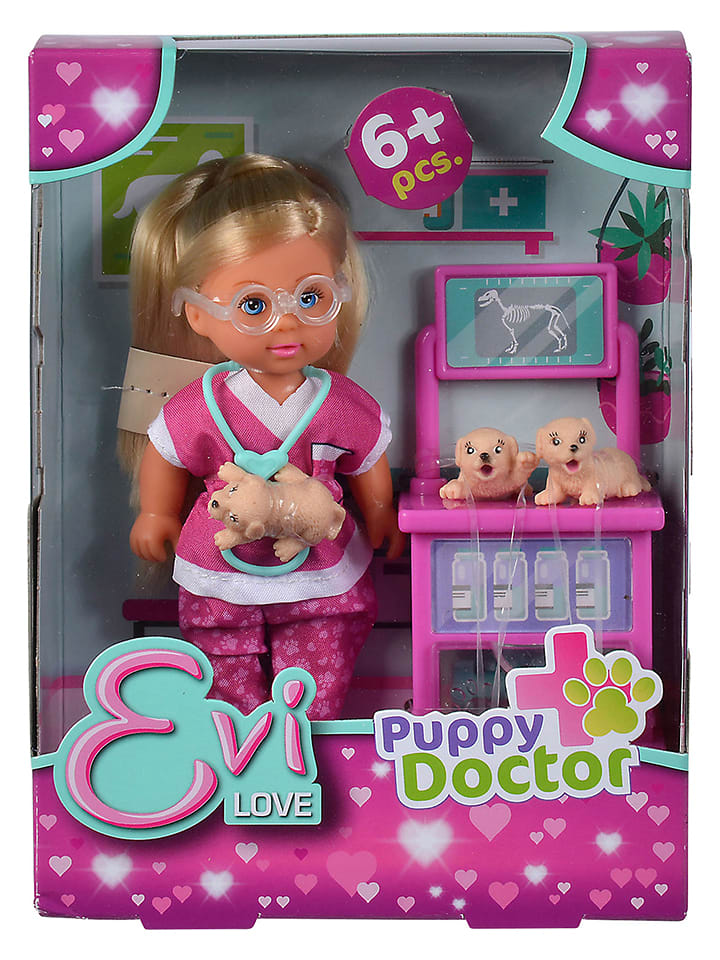 Evi LOVE Puppe "Evi Puppy Doctor" mit Zubehör - ab 3 Jahren - onesize