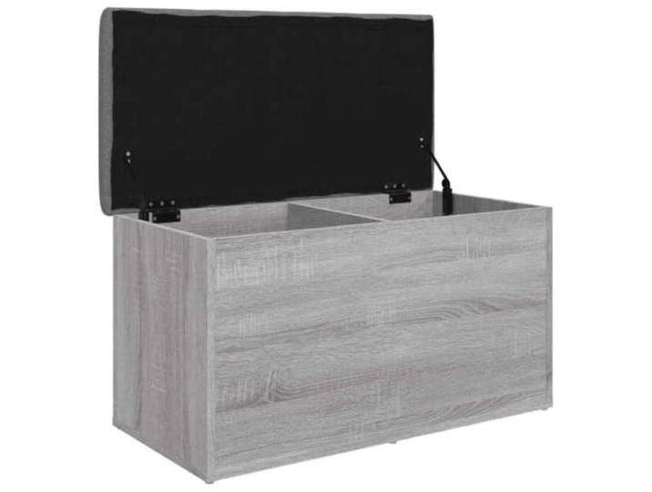 HKLGBVCR Sitzbank Sonoma, grau, 82 x 42 x 45 cm, Holz, Technik Gepolsterte Sitzfläche, Scharniere, 110 kg pro Sitz, Eingang und Wohnzimmer, Aufbewahrung von Kleidung und Spielzeug