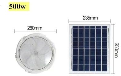 Uplifted Goods Solar Powered Ceiling Light With Remote Control For Indoor Outdoor Use 500w
