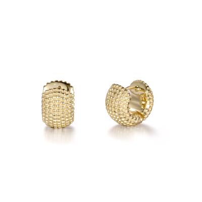Paar Creolen FIRETTI "Schmuck Geschenk Edelstahl Ohrschmuck Ohrringe Kügelchen", gold (gelbgoldfarben), Ohrringe, Damen, Edelstahl