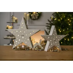 Deko Stern Cometa 18cm LED cremeweiß